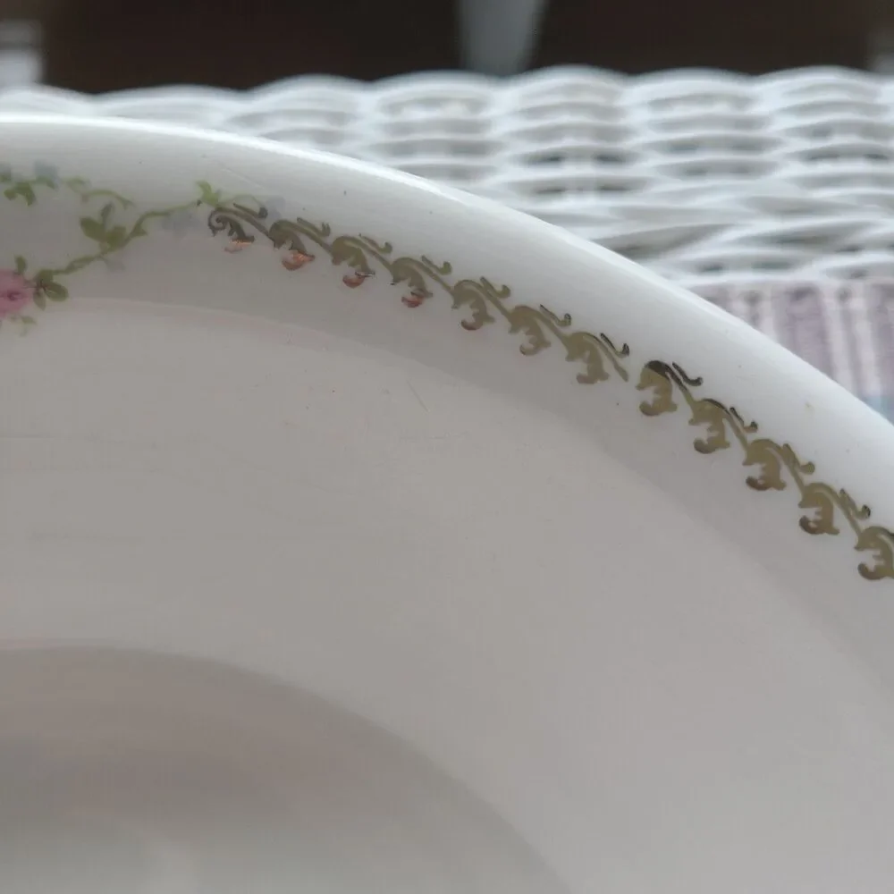 Vintage Crooksville China Co. Vegetable Serving Bowls CRO386 CRO266 Rose Swags